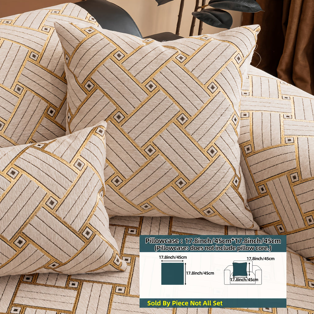 Housse de coussin en chenille antidérapante d'esprit bohème, détail de la finition