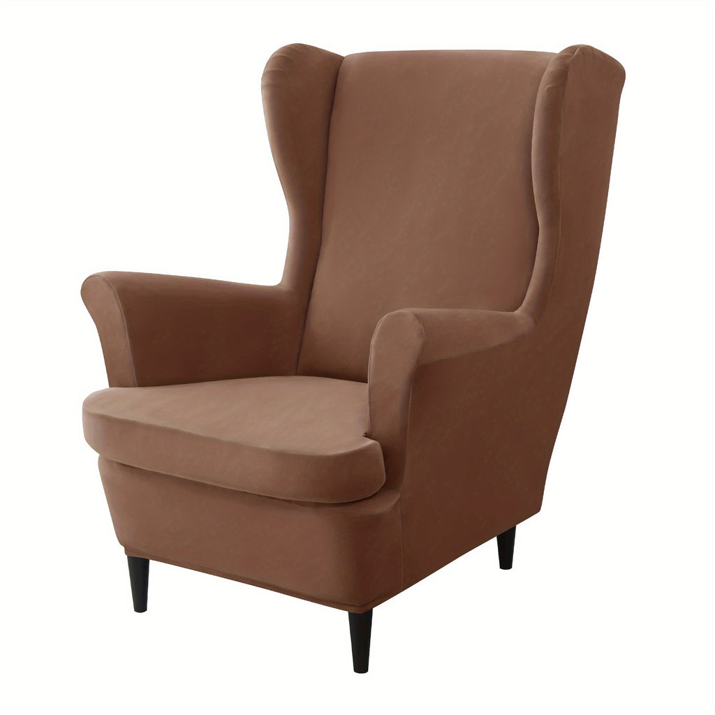 Housse de canapé épaisse extensible en velours pour fauteuil, mise en situation