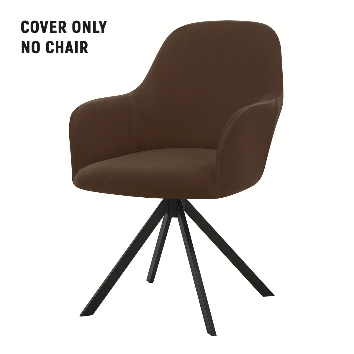 Housse de fauteuil extensible en velours, vue de dos
