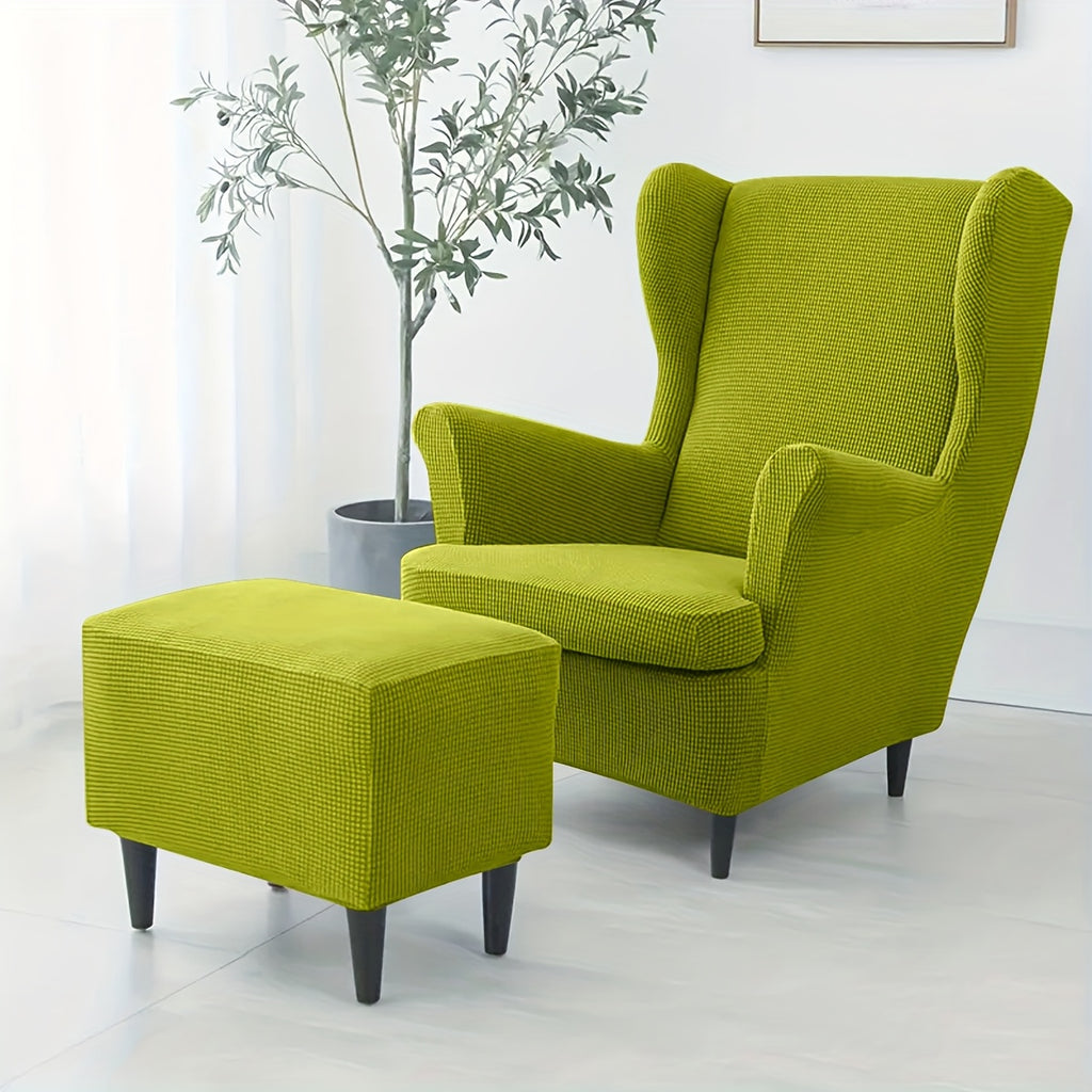 Housse de fauteuil extensible en polaire jacquard pour fauteuil, gros plan sur le tissu