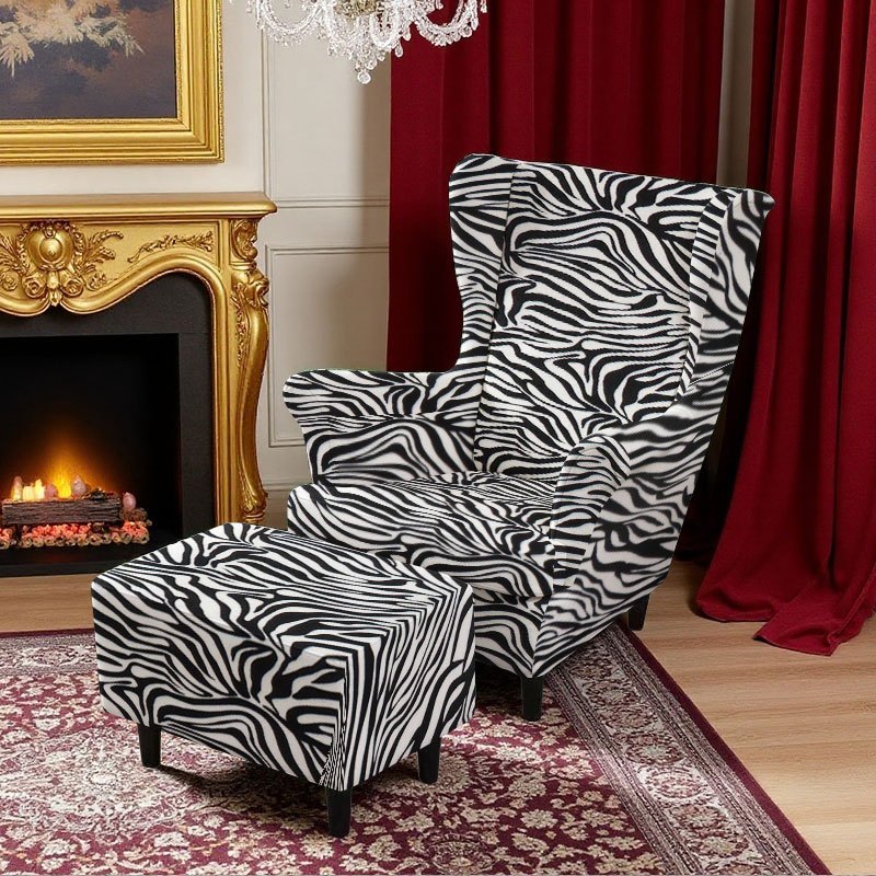 Housse de canapé extensible en fibre de lait imprimée à motif tigre