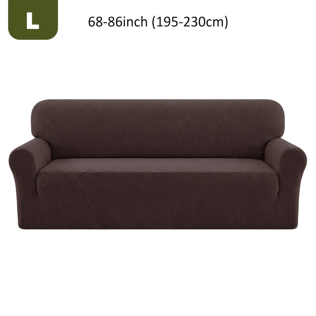 Housse de canapé extensible en polaire jacquard, gros plan sur le tissu