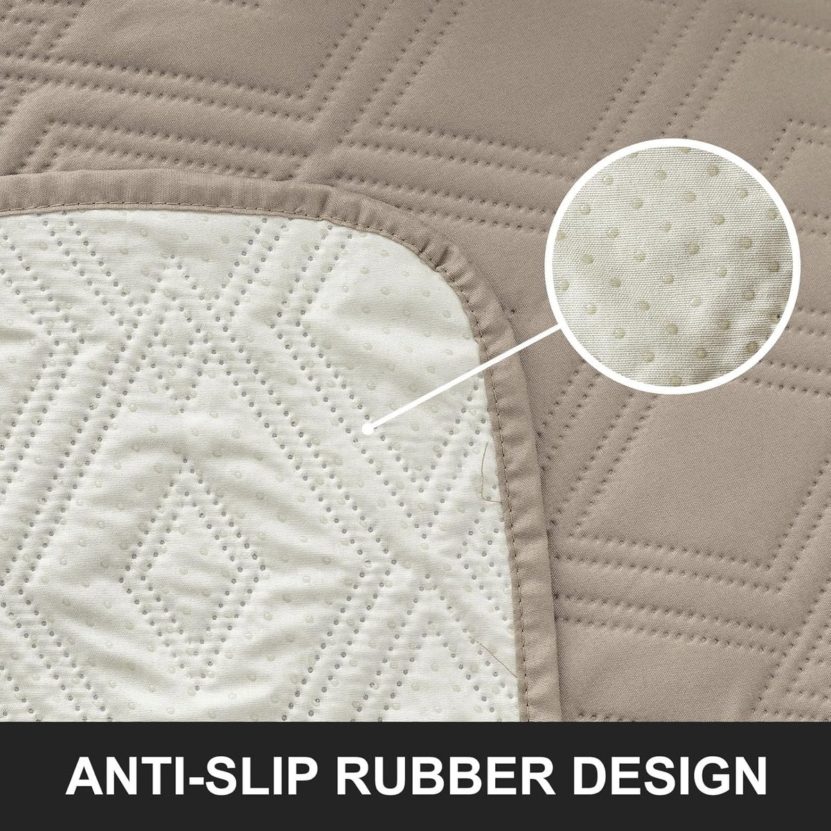 Housse de coussin épaisse en polyester antidérapante, vue d'ensemble