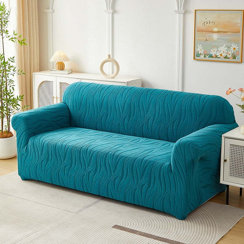 Housse de canapé extensible en tissu matelassé matelassée antidérapante, gros plan sur le tissu