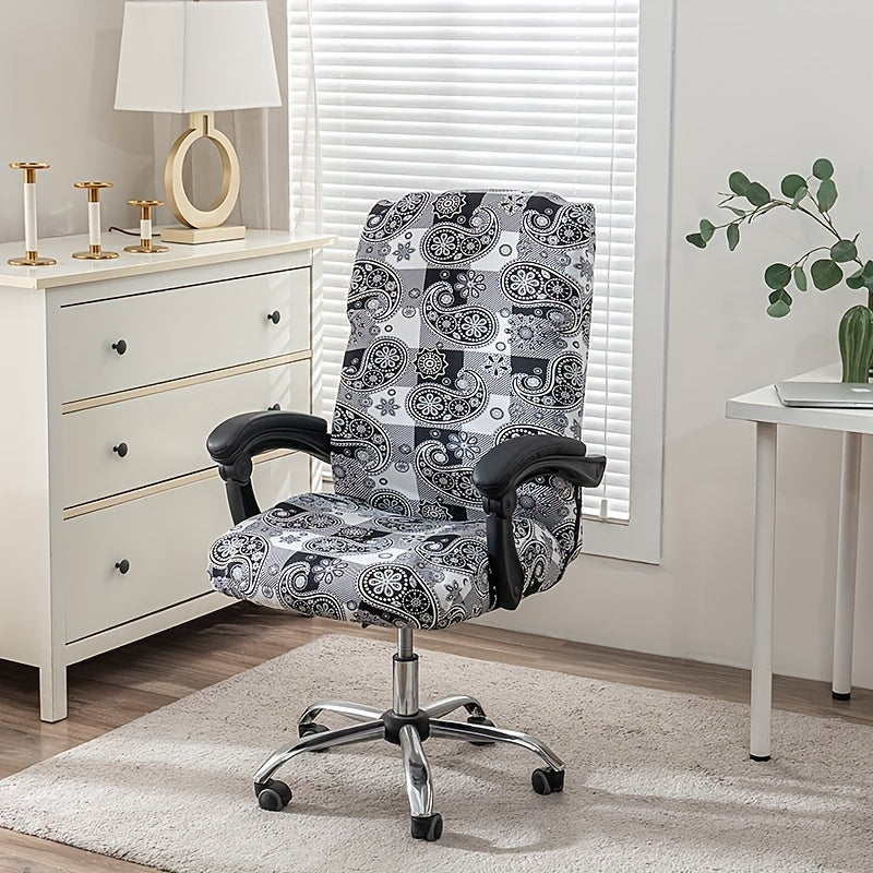 Housse de chaise extensible en polyester à fermeture éclair, détail de l'ourlet