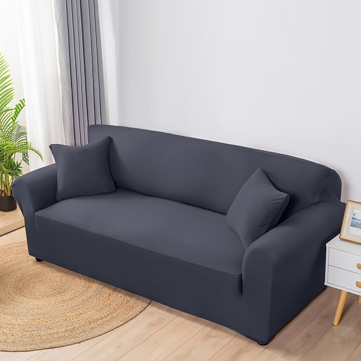 Housse de canapé épaisse extensible en fibre de lait, compatible fauteuil, canapé deux places, canapé trois places Image
