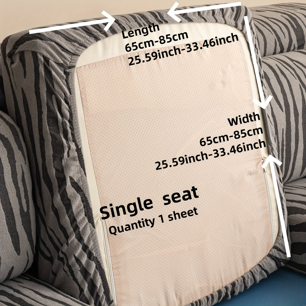 Housse de canapé épaisse extensible en polaire à housses séparées, tissu de 200 à 250 g/m²