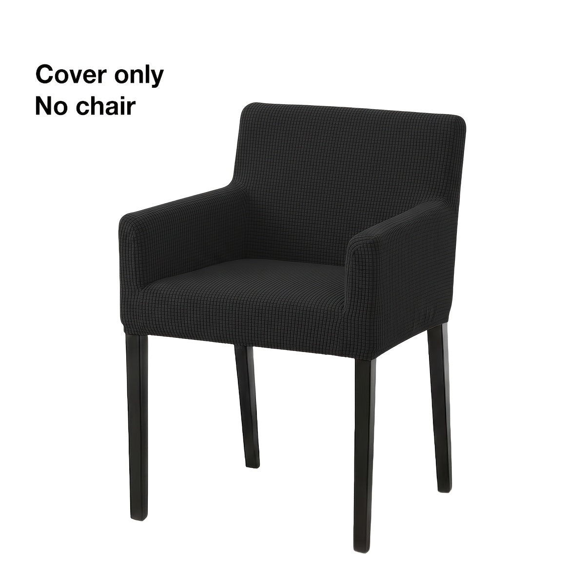 Housse de chaise épaisse extensible en velours côtelé jacquard, détail de la finition