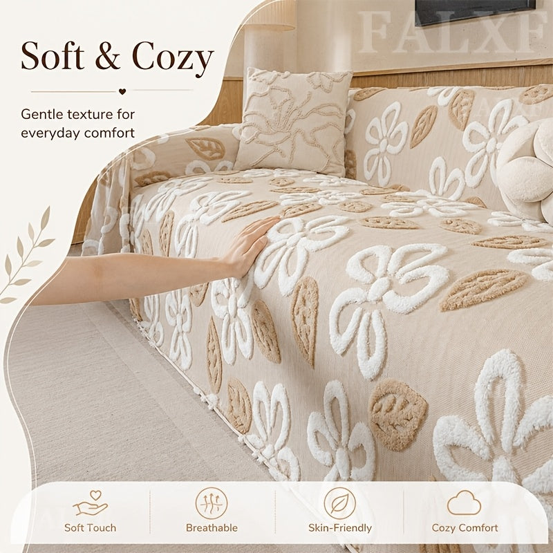 Housse de canapé en velours jacquard à rayures, autre coloris
