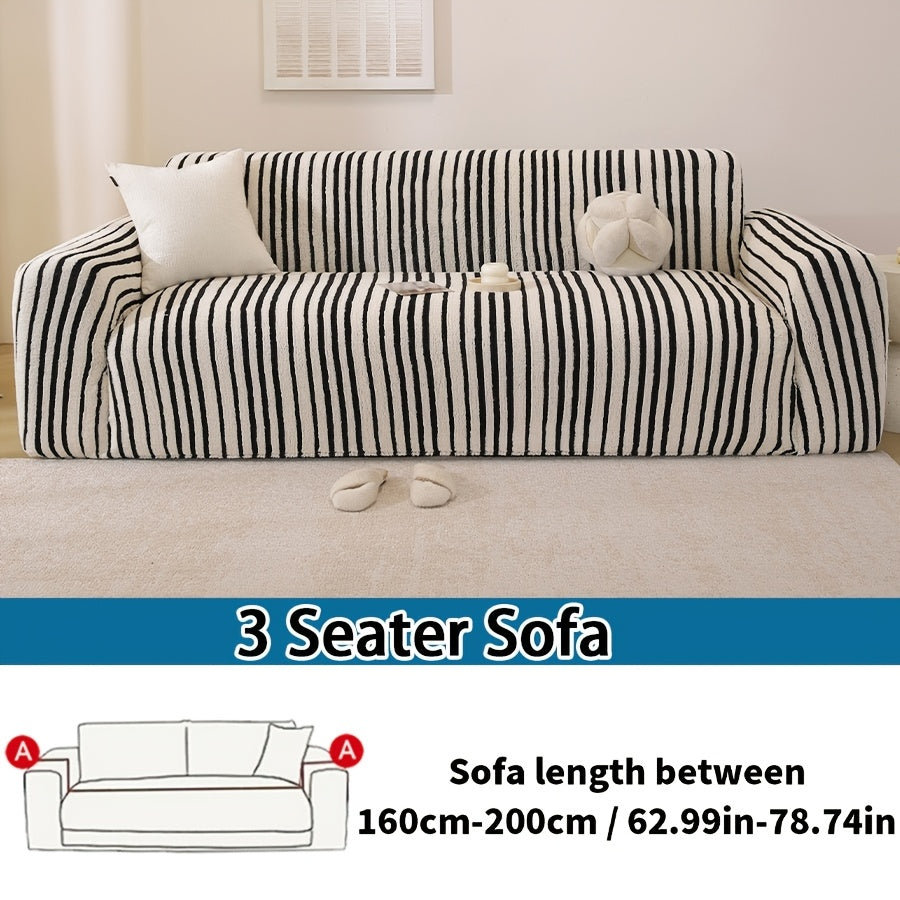 Housse de canapé extensible en velours à maille torsadée, tissu de 250 à 300 g/m²