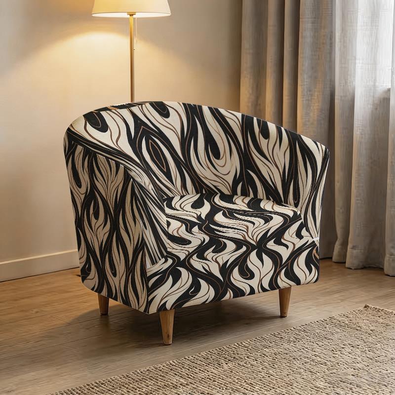 Housse de canapé légère extensible en fibre de lait matelassée à motif — détail de la matière : fibre de lait
