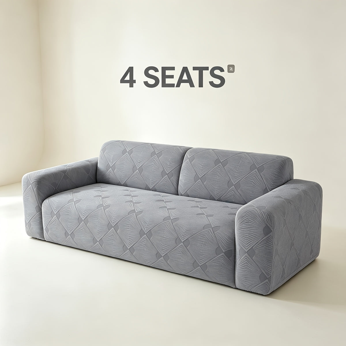 Housse de canapé extensible en polaire jacquard à rayures, visuel produit