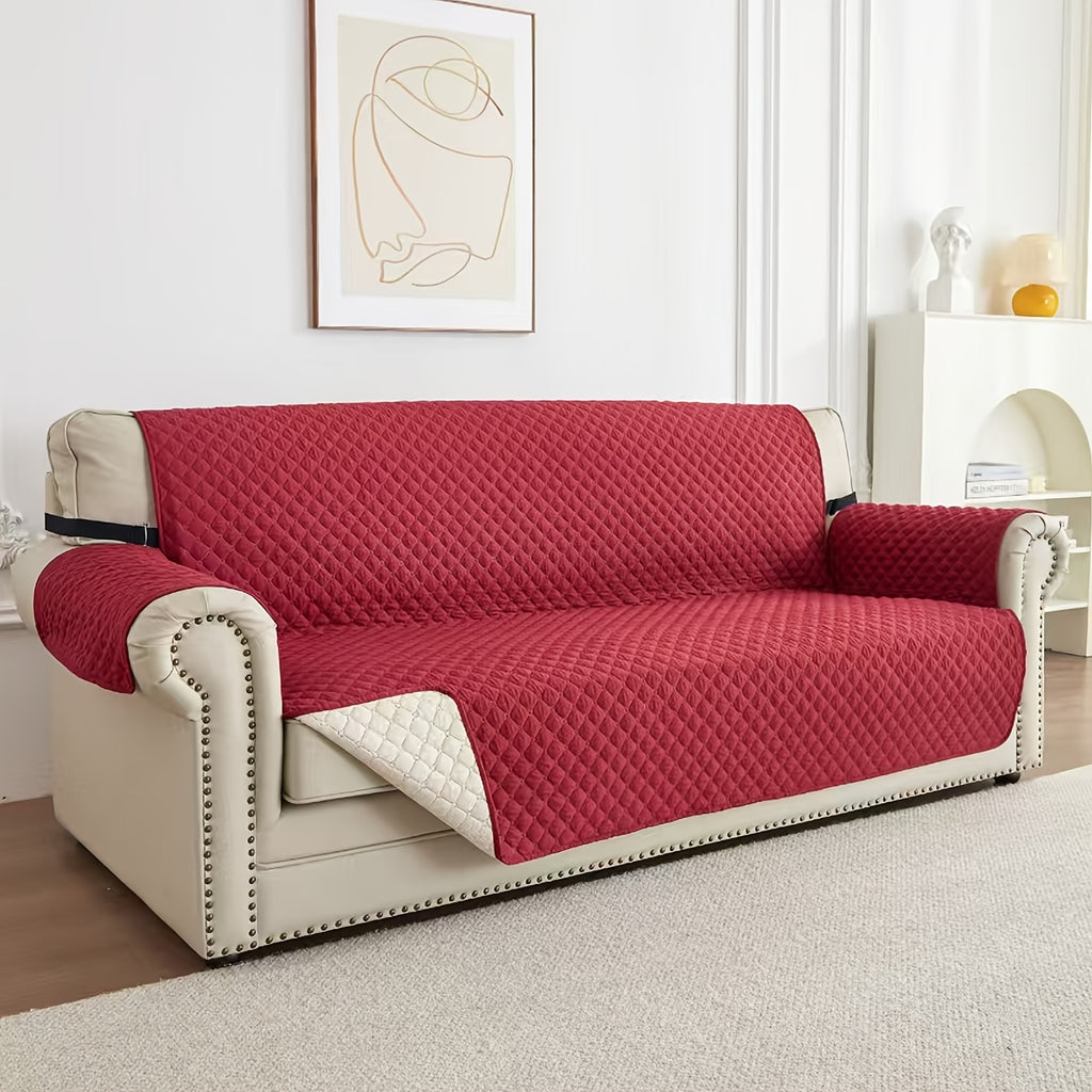 Housse de canapé légère en polyester antidérapante, vue de dos