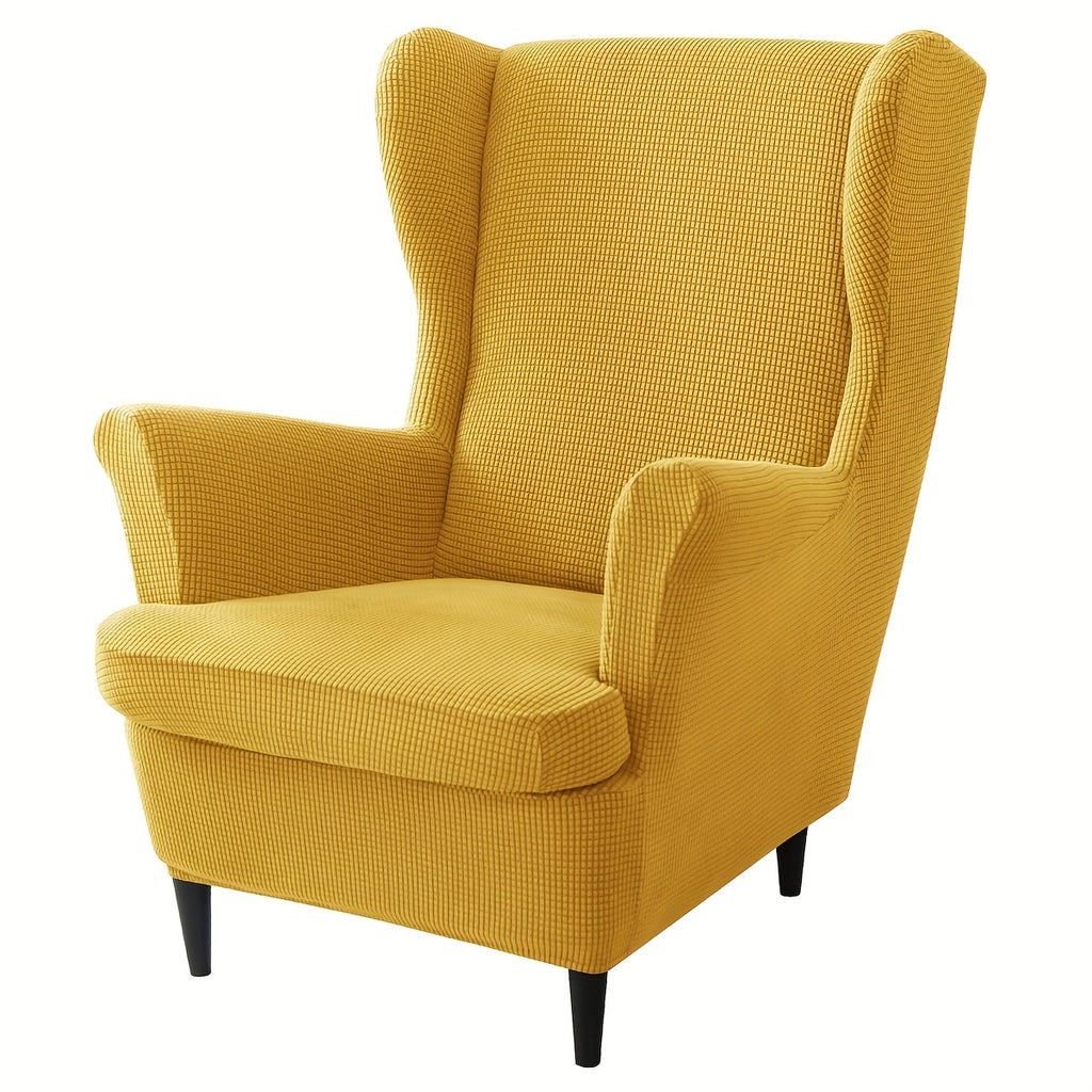 Housse de canapé épaisse extensible en velours côtelé jacquard pour fauteuil, gros plan sur le tissu