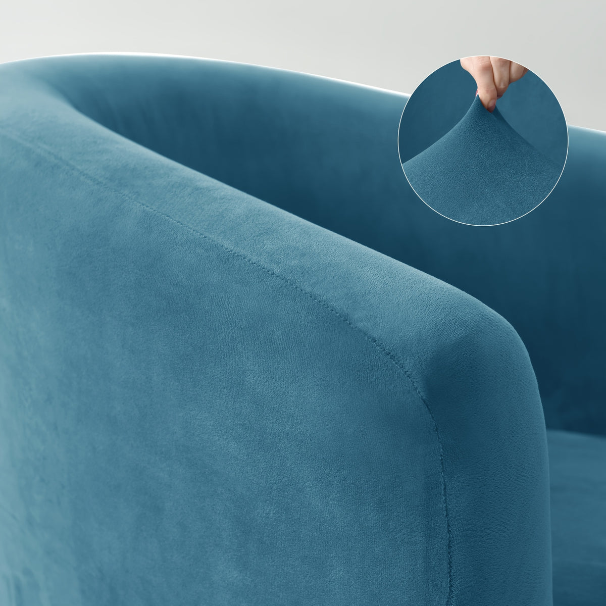 Housse de canapé extensible en velours à housses séparées pour fauteuil, visuel produit