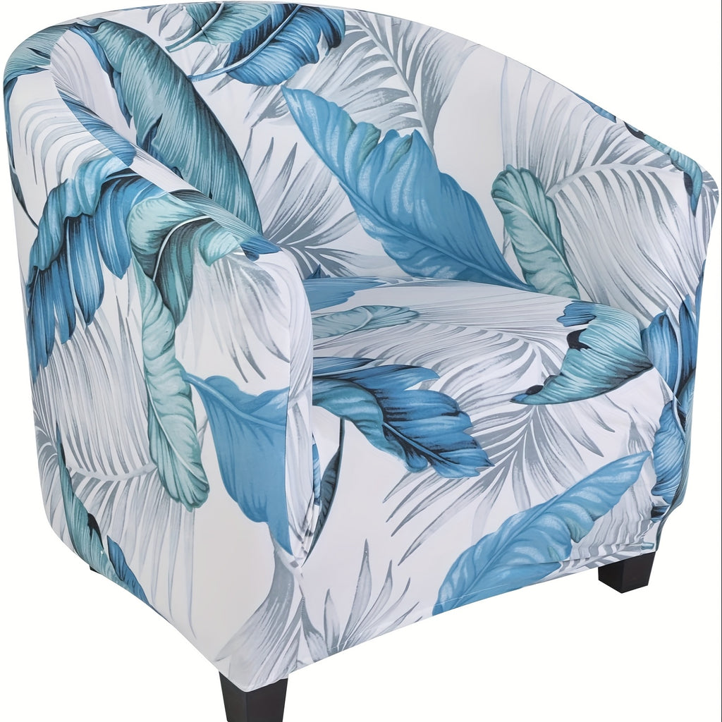Housse de fauteuil extensible en fibre de lait d'esprit vintage, mise en situation