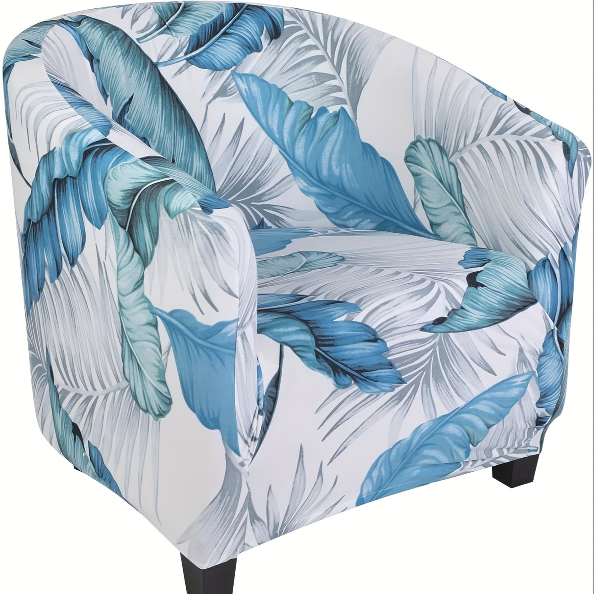 Housse de fauteuil extensible en fibre de lait d'esprit vintage, mise en situation