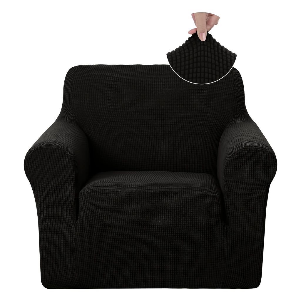 Housse de canapé extensible en polaire jacquard, compatible fauteuil, canapé deux places, canapé trois places