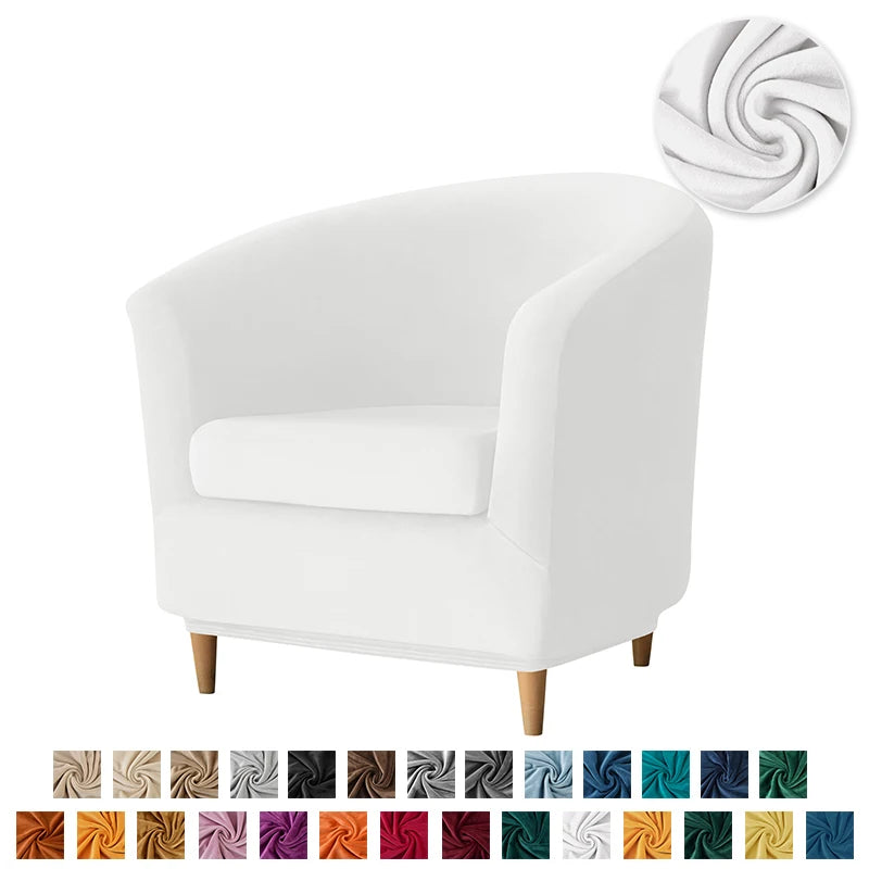 Housse de canapé en polyester, détail de l'ourlet