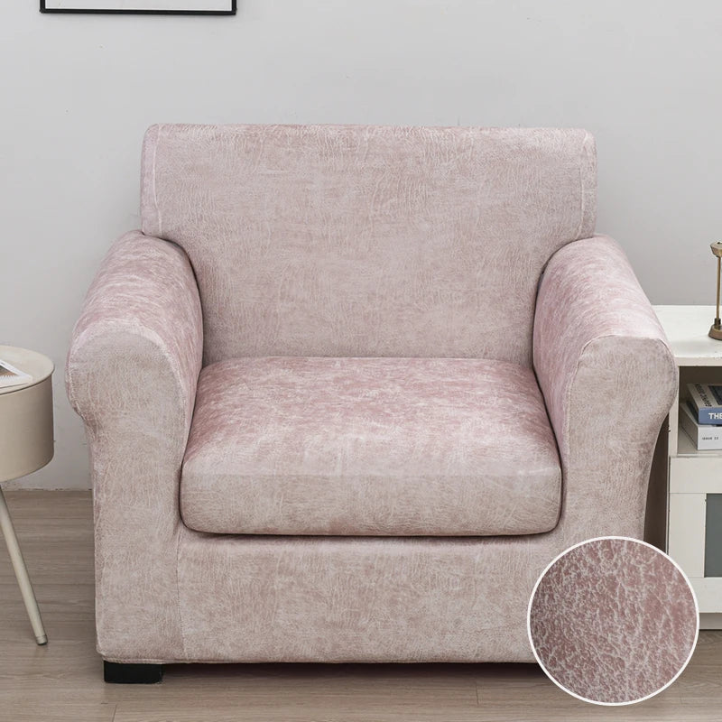 Housse de canapé en jacquard, mise en situation