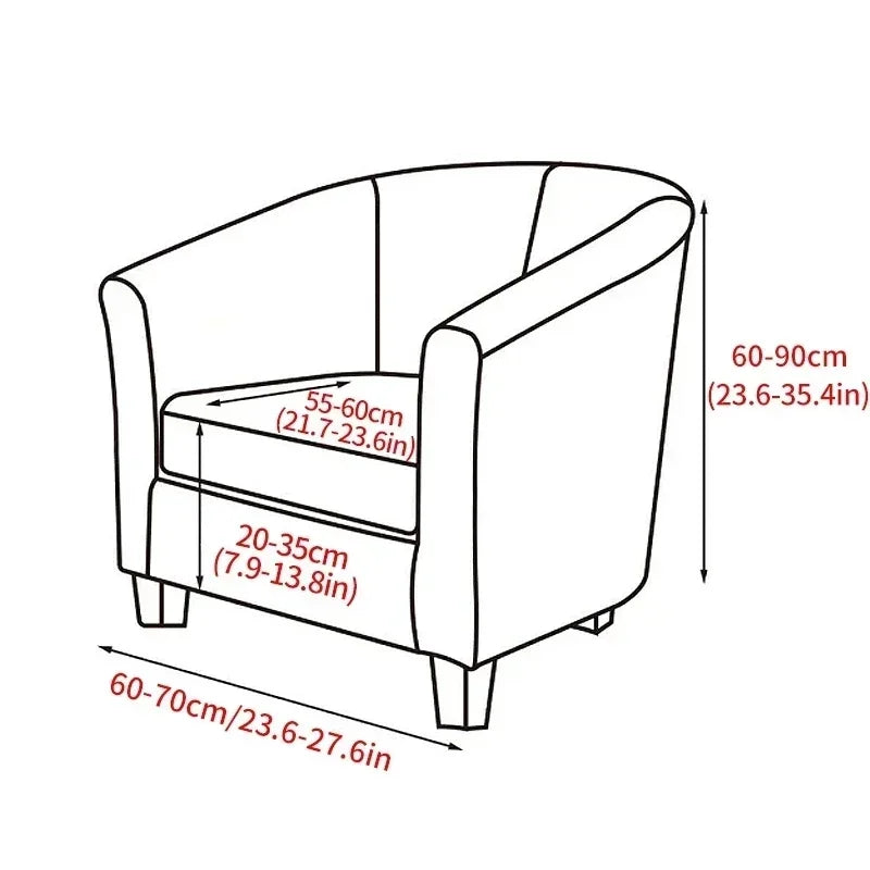Housse de canapé en velours Arc, housse élastique pour fauteuils de Club, salon, siège unique, baignoire, housses de coussin de siège