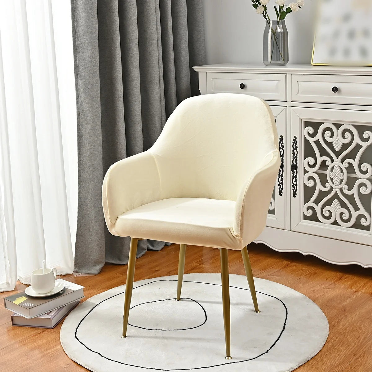 Housse de canapé en polyester, mise en situation