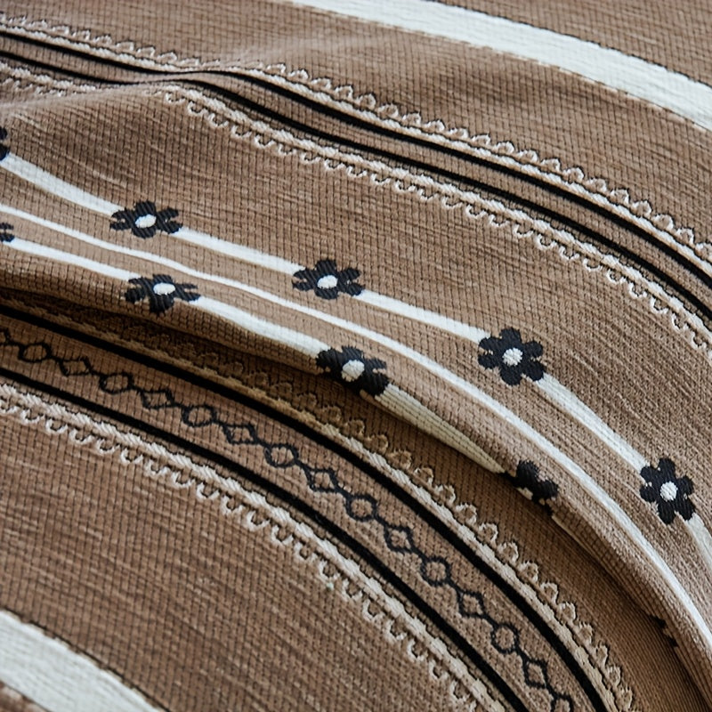 Housse de canapé épaisse en chenille jacquard, détail de l'ourlet