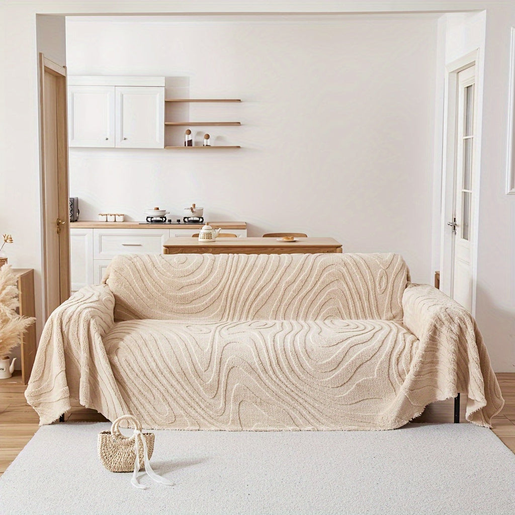 Housse de canapé, gros plan sur le tissu