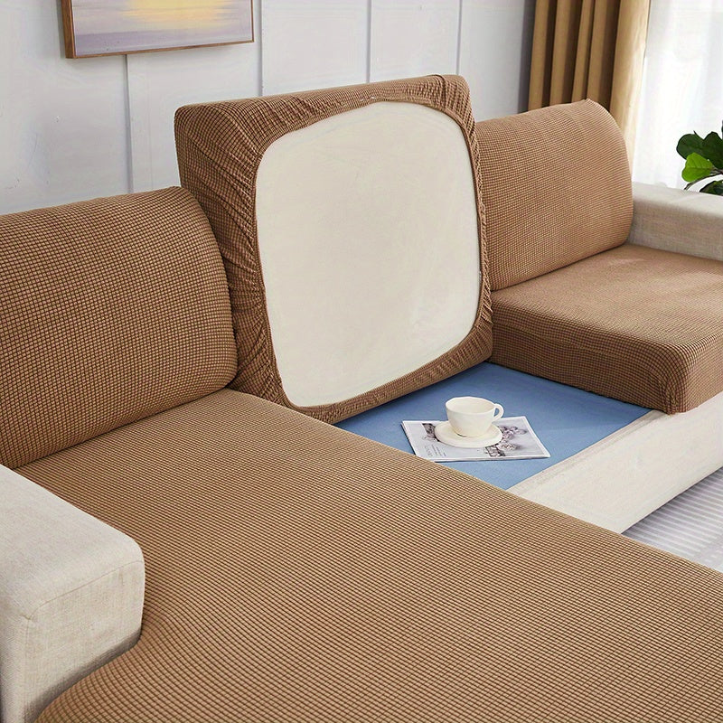 Housse de coussin extensible en polaire matelassée, visuel produit