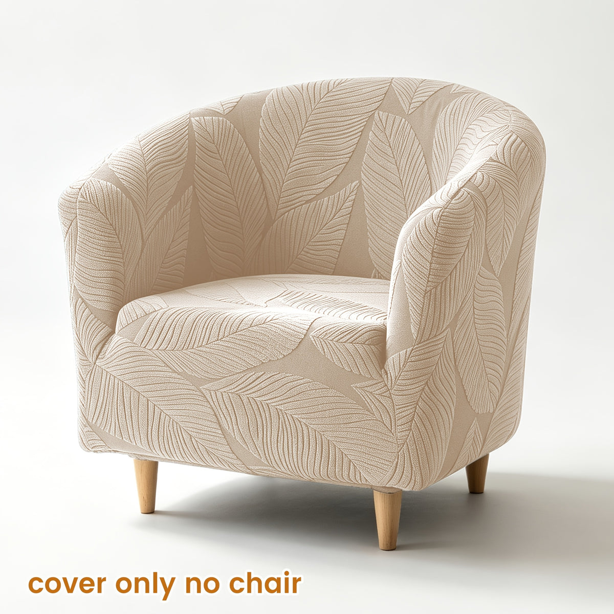 Housse de canapé extensible en polaire jacquard à motif feuillage