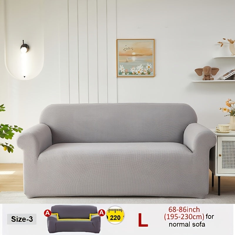 Housse de canapé extensible en velours côtelé jacquard, vue de dos