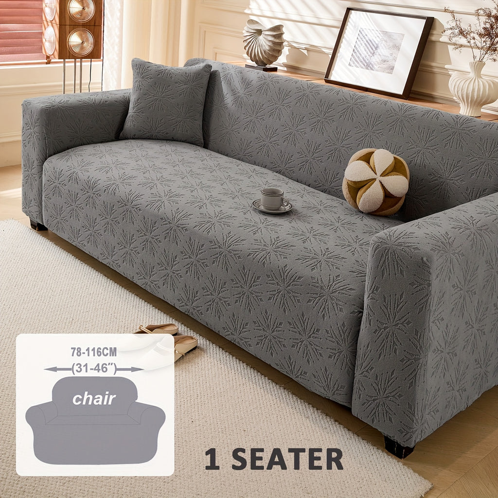 Housse de canapé extensible en polaire jacquard antidérapante d'esprit bohème, autre coloris