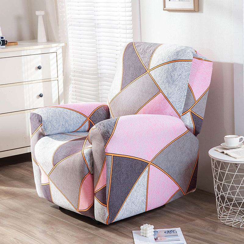 Housse de canapé en fibre de lait délavée à motif fleuri, tissu de 120 à 140 g/m²