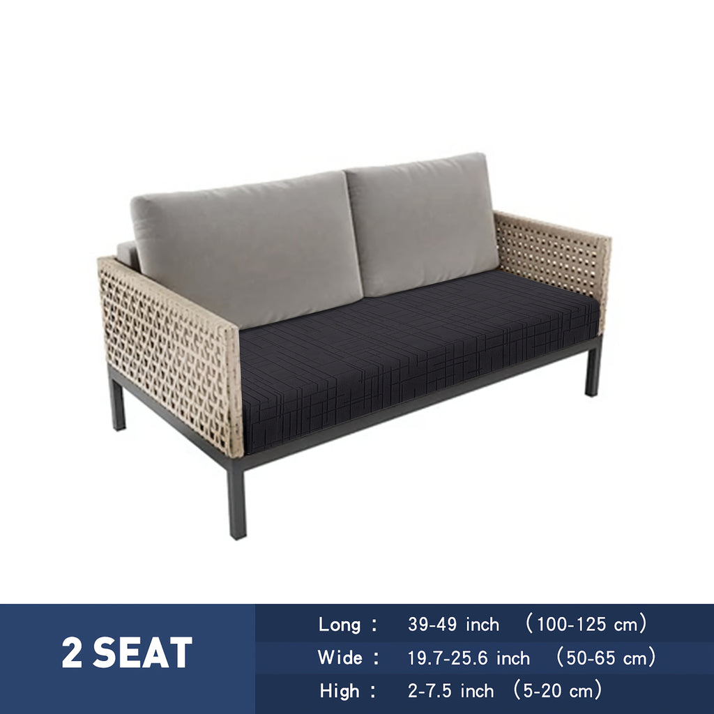 Housse de canapé extensible en polyester, mise en situation