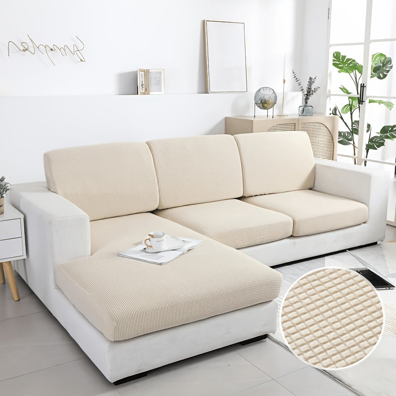 Housse de canapé extensible en velours côtelé jacquard antidérapante