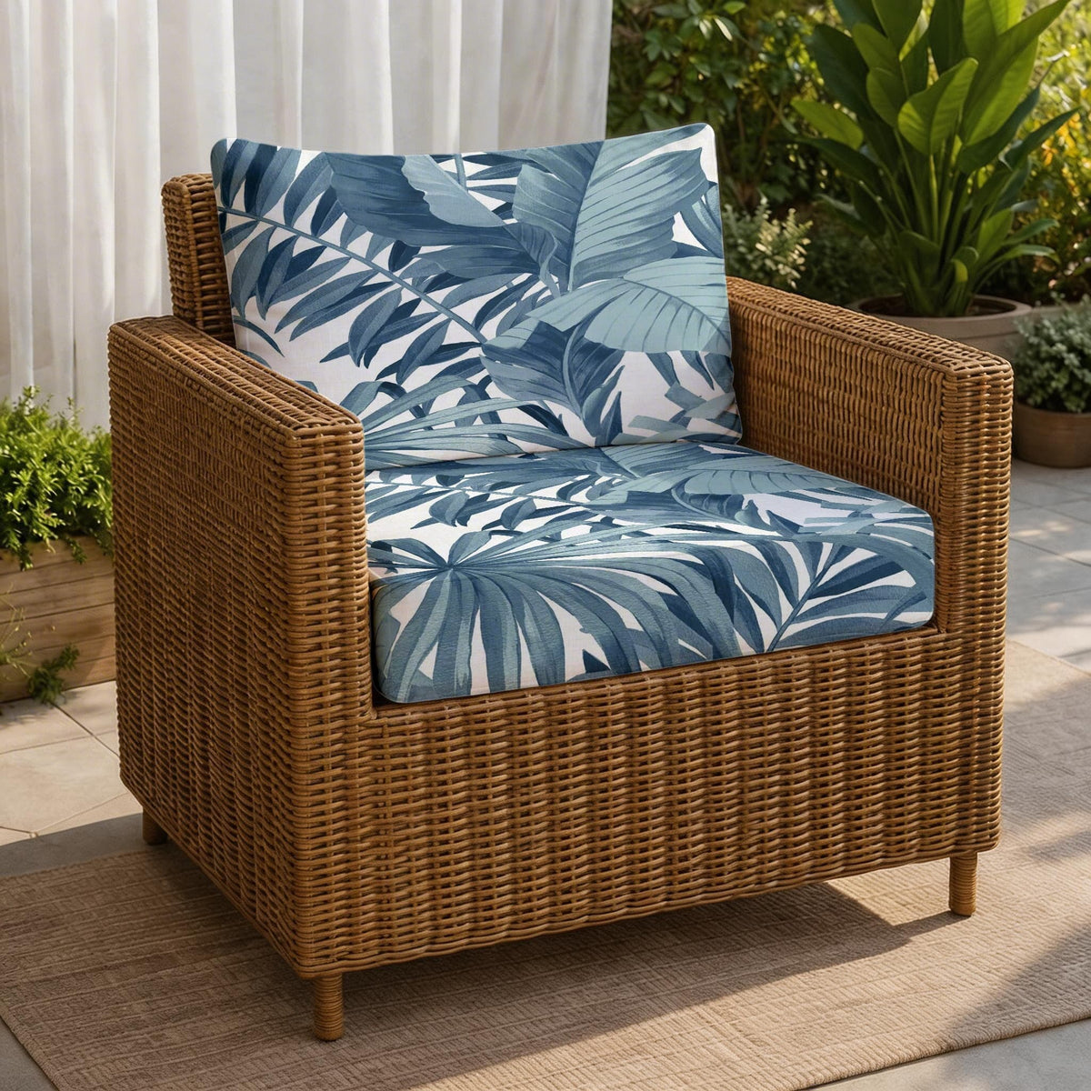 Housse de canapé en fibre de lait imprimée à motif feuillage, tissu de 140 à 160 g/m²