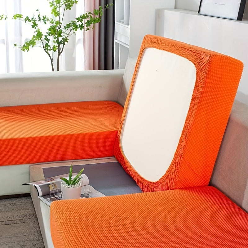 Housse de canapé épaisse extensible en polaire jacquard à housses séparées, visuel produit