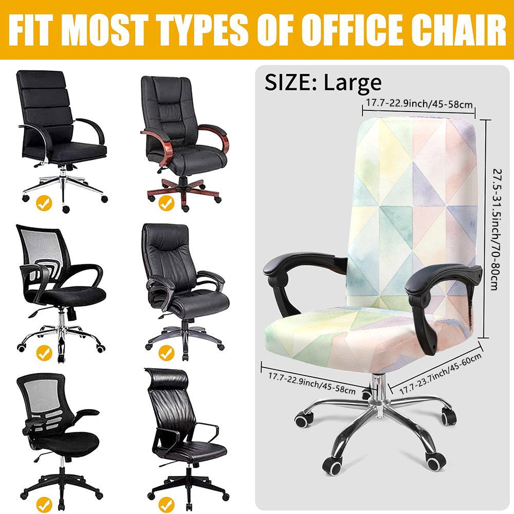 Housse de chaise extensible en fibre de lait à motif losange à fermeture, tissu de 180 à 200 g/m² Image