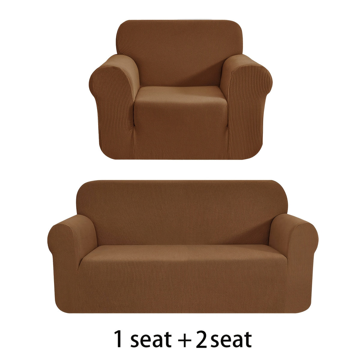 Housse de canapé extensible en polaire jacquard anti-griffes, détail de l'ourlet