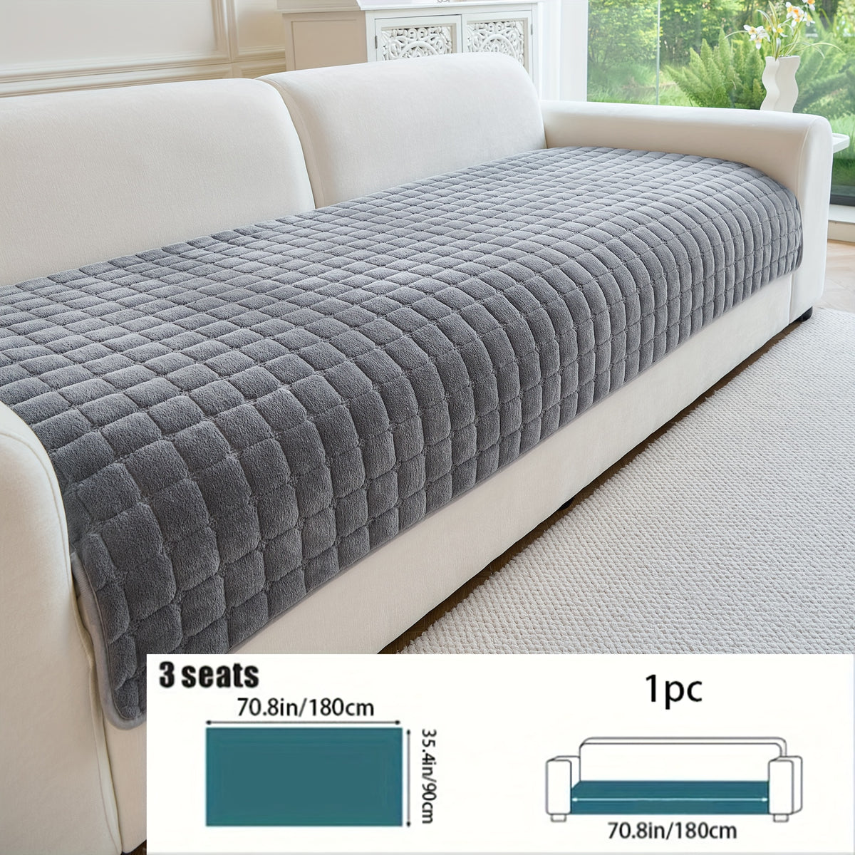 Housse de coussin matelassée, vue d'ensemble