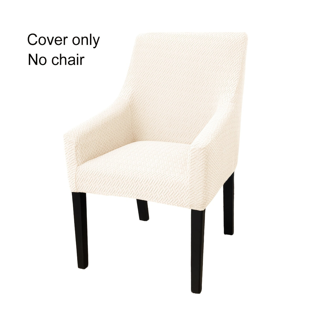 Housse de chaise extensible en polaire jacquard en T — détail de la matière : polaire Image