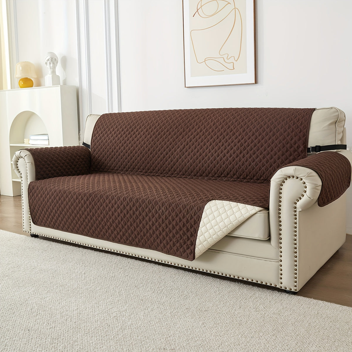 Housse de canapé légère en polyester antidérapante, autre coloris
