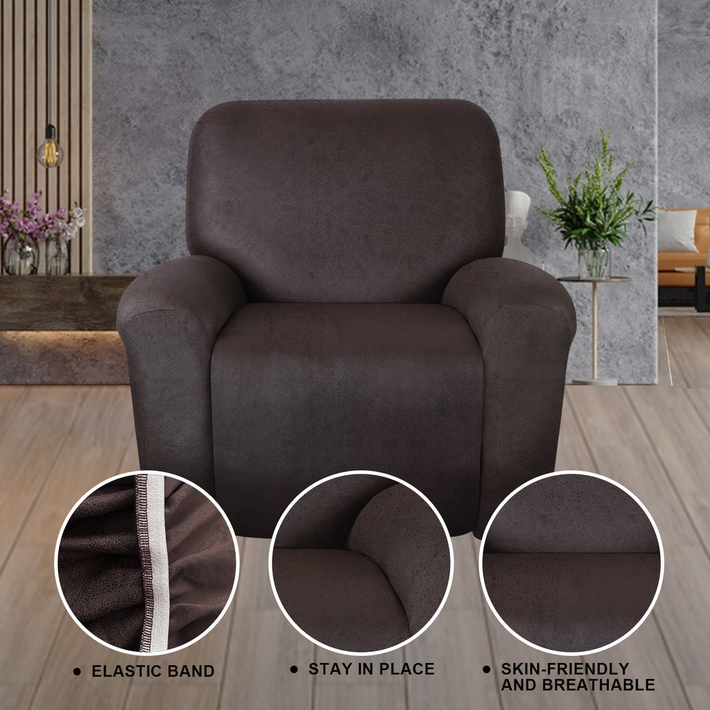 Housse de fauteuil extensible en fibre de lait, gros plan sur le tissu