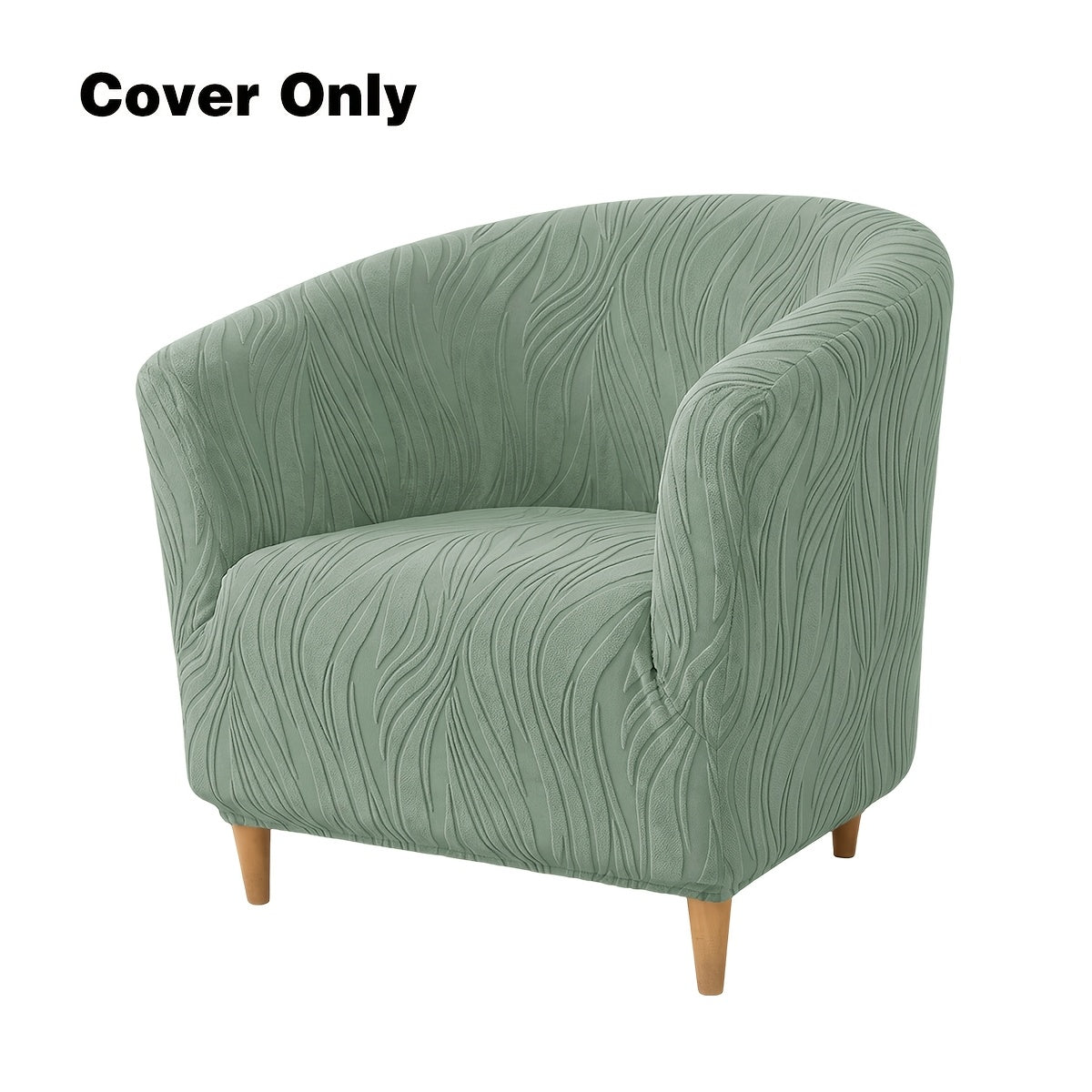 Housse de canapé extensible en polaire jacquard antidérapante pour fauteuil, vue de dos