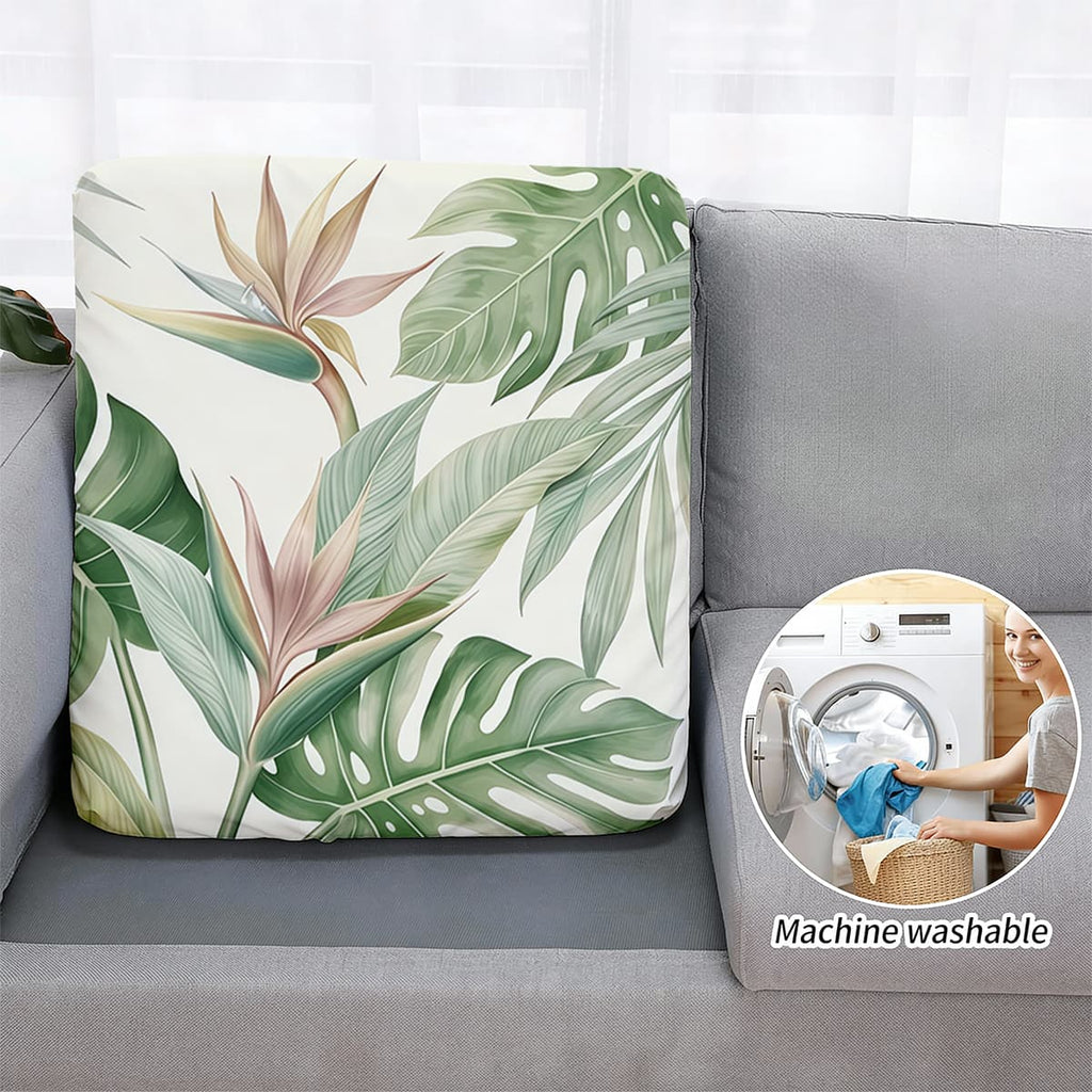 Housse de canapé en fibre de lait à motif tropical, autre coloris