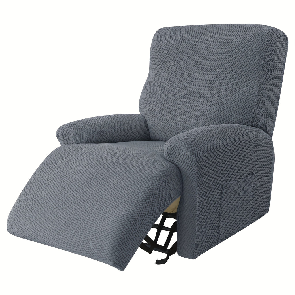 Housse de canapé extensible en polaire jacquard à housses séparées, vue de dos