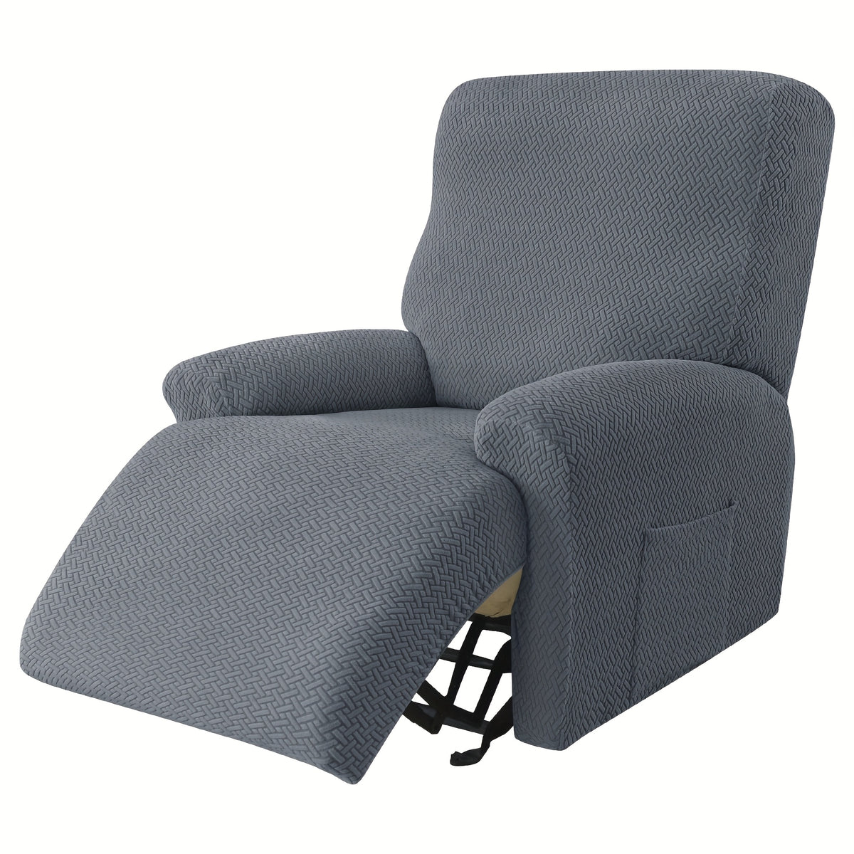 Housse de canapé extensible en polaire jacquard à housses séparées, vue de dos