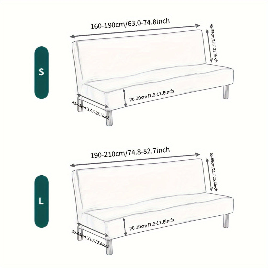 Housse de canapé extensible en polaire jacquard sans accoudoirs, visuel produit