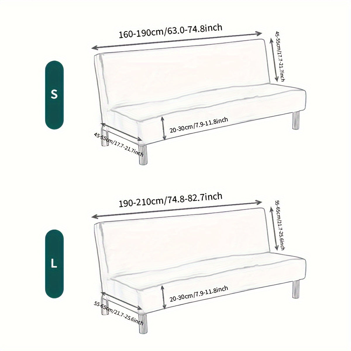 Housse de canapé extensible en polaire jacquard sans accoudoirs, visuel produit