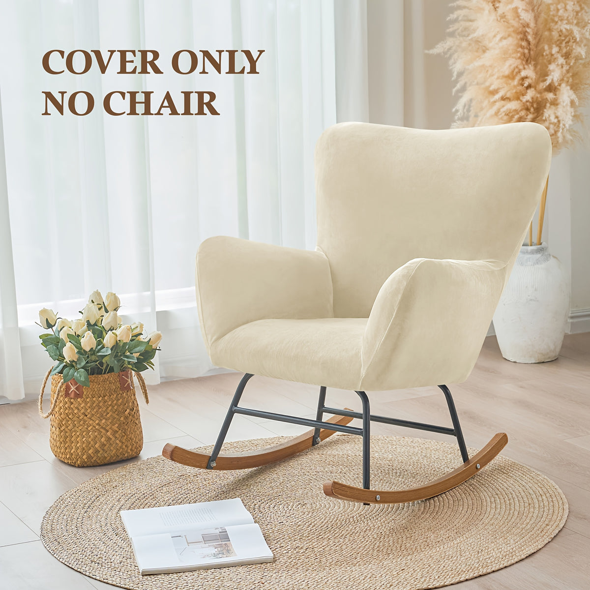 Housse de fauteuil extensible en velours pour fauteuil
